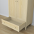 Pine wardrobe 2D1S Scandi clear pine