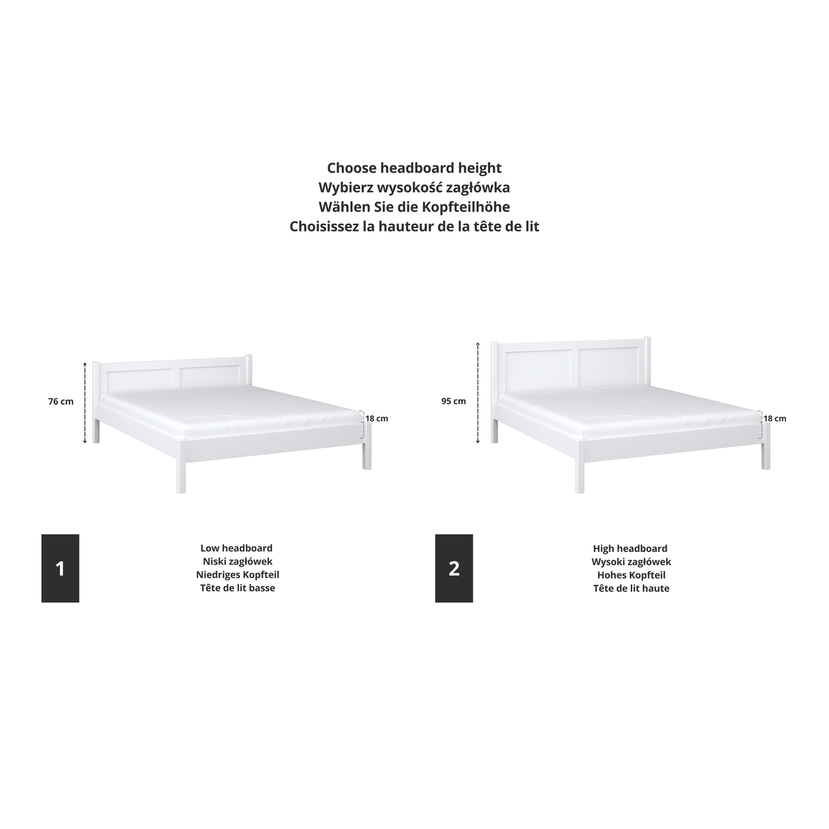 Double bed white in bedroom – bedding arrangement with bedding, scandi style