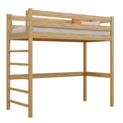 Cama alta de roble N01 roble natural