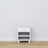 Wooden bedside table 1S N02 Scandi white