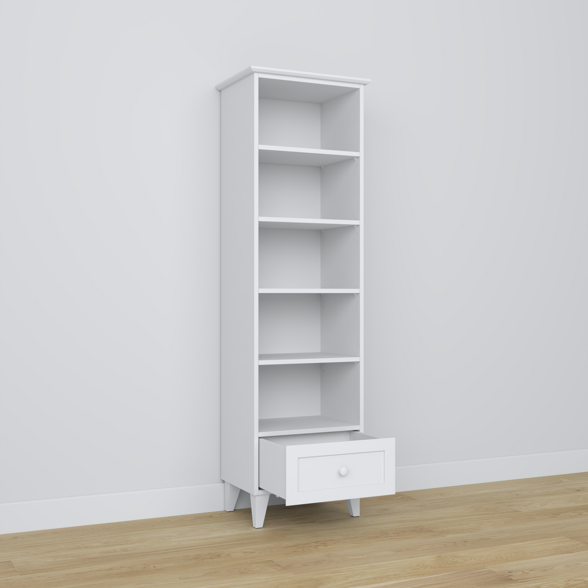 Wooden shelf 1S 57 Scandi white