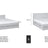 Wooden double bed grey – joint and drawer details, Nizio