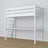 White Wooden Loft Bed with Desk – Frame and Slats, Nizio