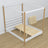 White-oak canopy bed made of wood – side view, scandi style