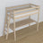 Loft bed bleached oak oak – top view of the sleeping area, Nizio