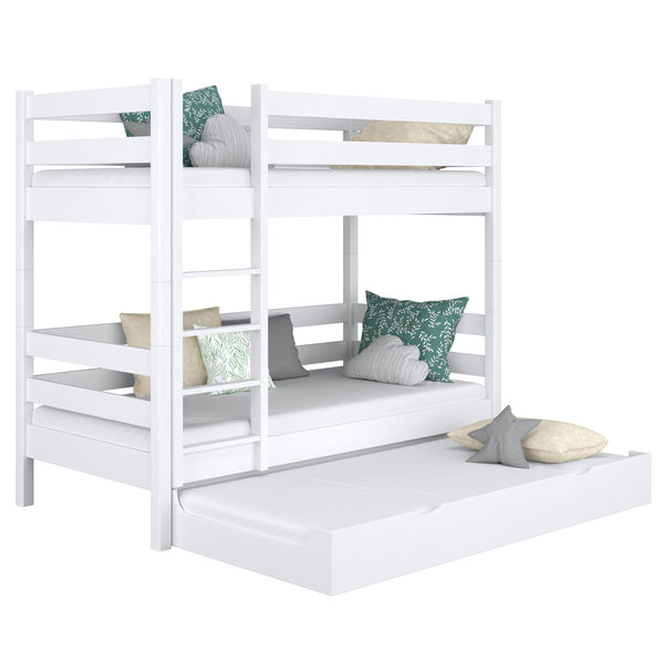Bunk Bed with Mattress Drawer N01 Wooden in Custom RAL/NCS Color – Solid Wood, Nizio