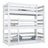 Triple bunk bed N01 wooden in custom RAL/NCS color – solid wood, Nizio