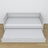 Grey sofa bed with mattress drawer made of wood – dimensions, Nizio