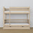 Bleached Oak Bunk Bed – Oak Slatted Frame, Side View