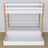 White and Oak Wooden Bunk Bed with Drawer – Scandi Children’s Room Arrangement