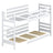 Oak Bunk Bed Natural Oak with Mattress Drawer – Room Arrangement