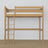 Loft bed natural oak – oak ladder and safety rail, Nizio Home