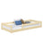 Low Wooden Clear Pine Bed – Bedroom, Solid Wood, Scandinavian Style, Nizio
