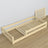 Low Bed Clear Pine Wooden – Dimensions and Diagram, Nizio
