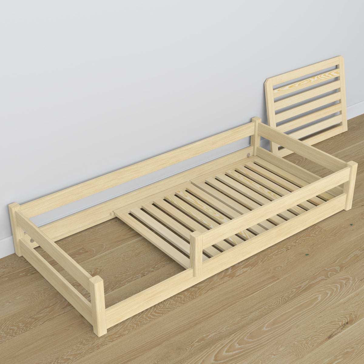 Low Bed Clear Pine Wooden – Dimensions and Diagram, Nizio