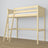 Clear Pine Wooden Loft Bed – Free Space Under the Sleeping Area, Nizio