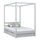 Wooden canopy bed with drawer grey – child’s room, scandi style