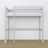 Loft bed grey wooden – top view of the sleeping area