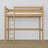 Loft bed natural oak – oak ladder and safety rail, Nizio Home