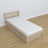 Bed with mattress drawer bleached oak made of oak – dimensions, Nizio