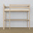 Loft bed bleached oak with desk – study space under the sleeping area, oak