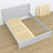 Double bed grey made of wood – dimensions and diagram, Nizio Home