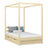 Wooden canopy bed with drawer clear pine – child’s room, scandi style