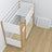 White and Oak Wooden Bunk Bed – Interior of Mattress Drawer, Children’s Room