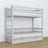 Grey Bunk Bed – Wooden Slatted Frame, Mattress Drawer
