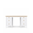 Wooden desk 6S Scandi white / natural oak