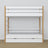 White and Oak Wooden Bunk Bed – Interior of Mattress Drawer, Children’s Room