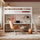 Loft Bed with Desk N02 Wooden in Custom RAL/NCS Color – Solid Wood, Nizio