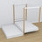 Wooden canopy bed white-oak – extended drawer, guest sleeping space