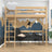 Natural Oak Loft Bed – Children’s Room, Solid Wood, Scandi Style