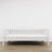 Sofa bed wooden white – side view, shape and proportions of the furniture