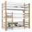 Triple bunk bed wooden white with oak – three sleeping places, scandi children’s room