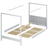 Oak canopy bed natural oak – wood details, premium quality, Nizio