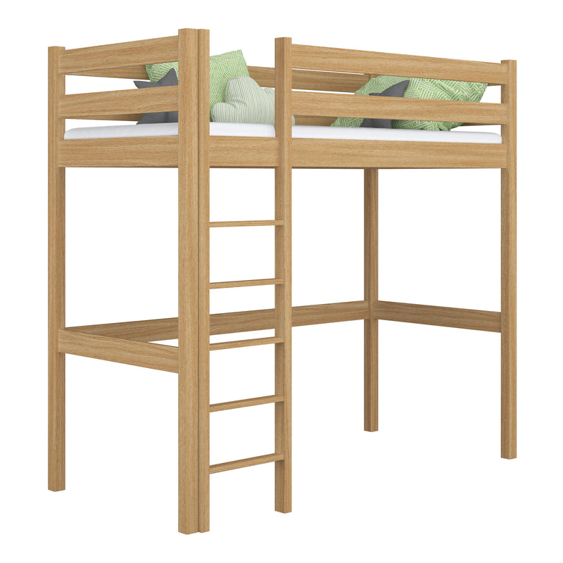 Natural Oak Loft Bed – Children’s Room, Solid Wood, Scandi Style