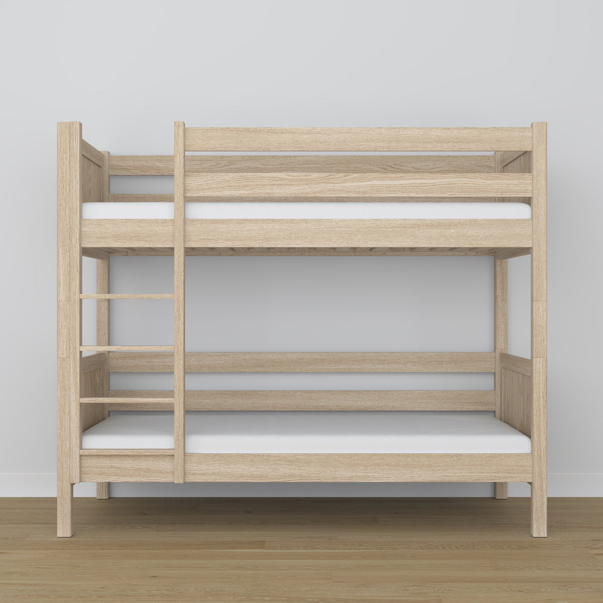 Oak Bunk Bed Bleached Oak – Slatted Frame, Durable Joinery Joints