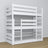 Triple bunk bed white in children’s room – scandi arrangement, Nizio