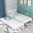 Wooden bed with mattress drawer white – extended drawer, guest