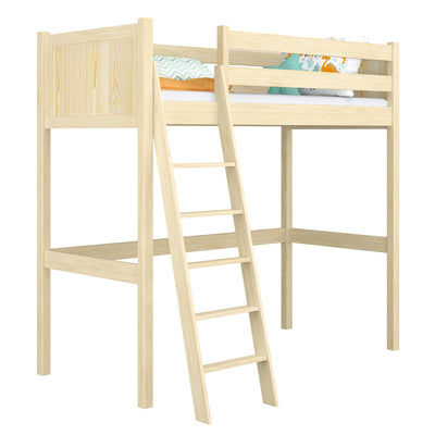 Clear Pine Wooden Loft Bed – Children’s Room, Solid Wood, Scandi Style