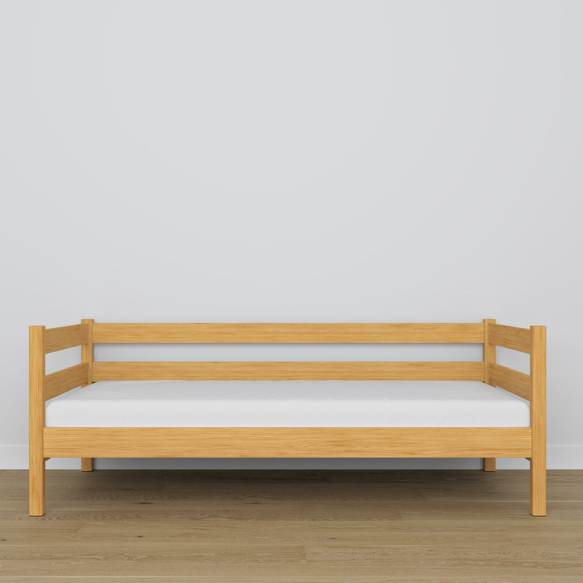 Łóżko sofa drewniane sosna naturalna – detale drewna i złączeń, Nizio Home