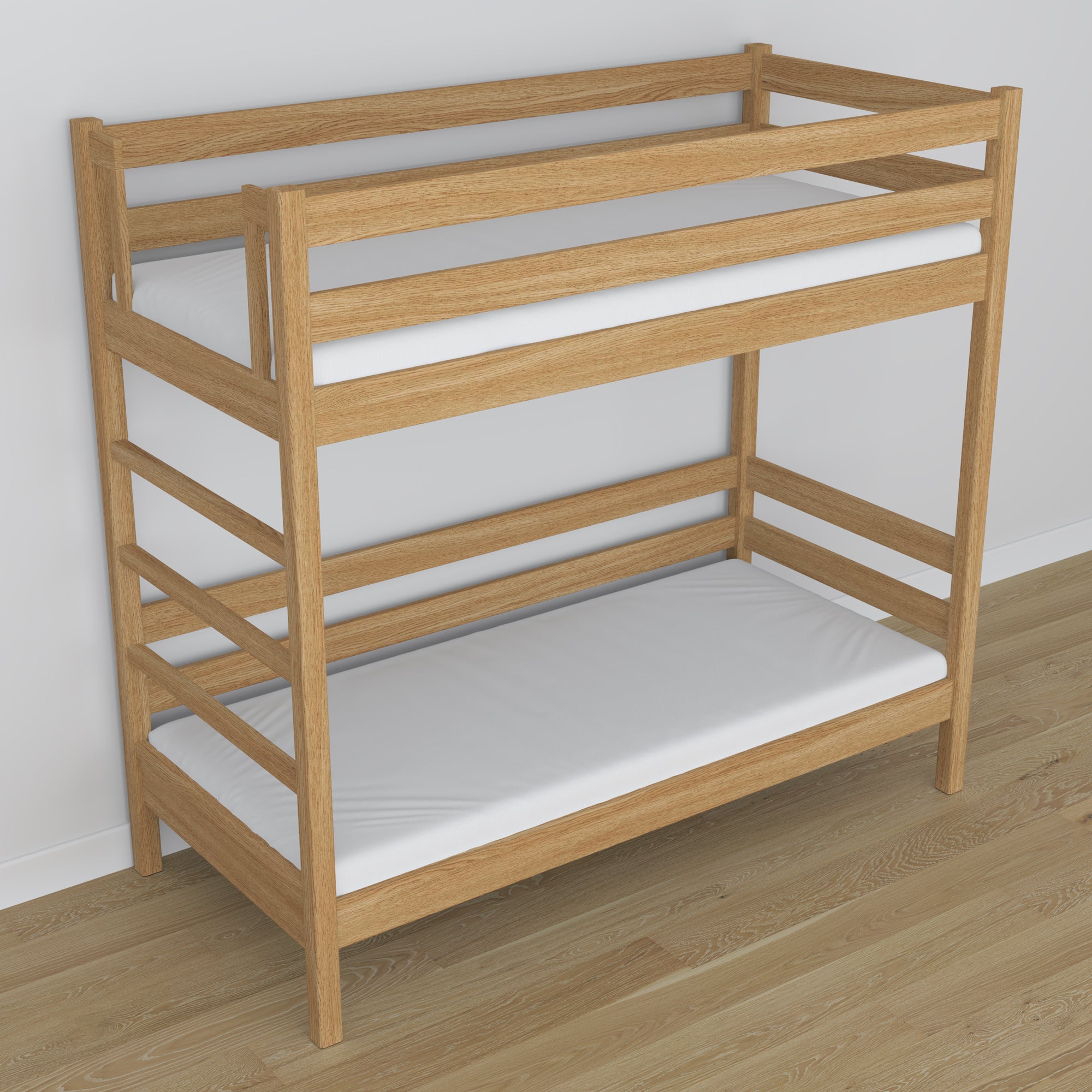 Oak Bunk Bed Natural Oak – Close-up of Joints and Wood Details