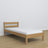 Single oak bed natural oak – details of joints and wood, Nizio Home