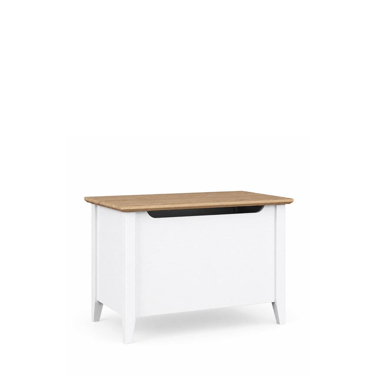 Wooden chest Scandi white / natural oak