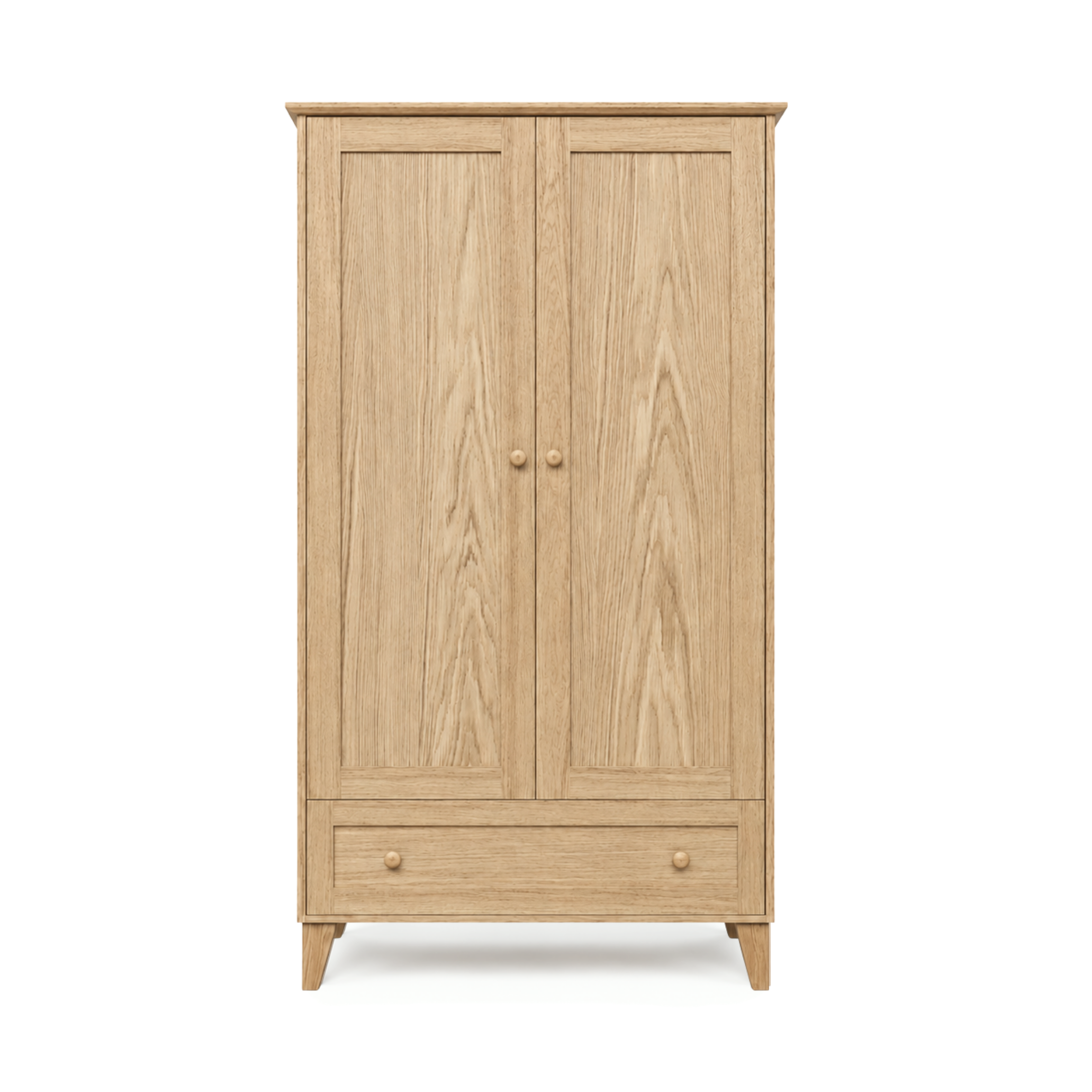 Oak wardrobe 2D1S Scandi oak natural