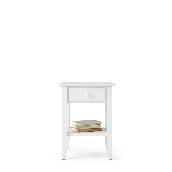 Wooden bedside table 1S N01 Scandi white