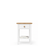 Wooden bedside table 1S N01 Scandi white / natural oak