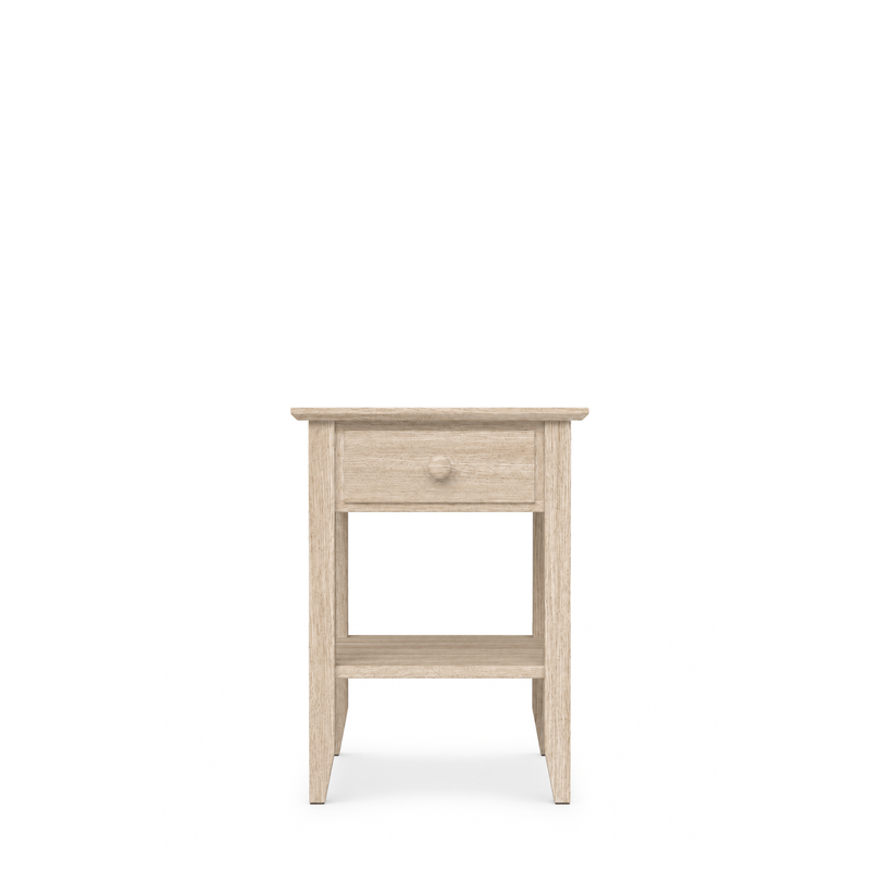 Oak bedside table 1S N01 Scandi oak bleached